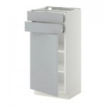 МЕТОД / МАКСИМЕРА Напольный шкаф с дверцей/2 ящиками - 40x37 см, Веддинге серый, белый МЕТОД / МАКСИМЕРА Напольный шкаф с дверцей/2 ящиками - 40x37 см, Веддинге серый, белый