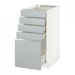 МЕТОД / ФОРВАРА Напольный шкаф с 5 ящиками - 40x60 см, Веддинге серый, белый МЕТОД / ФОРВАРА Напольный шкаф с 5 ящиками - 40x60 см, Веддинге серый, белый