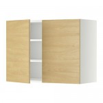 МЕТОД Навесной шкаф с полками/2дверцы - 80x60 см, Тингсрид под березу, белый МЕТОД Навесной шкаф с полками/2дверцы - 80x60 см, Тингсрид под березу, белый