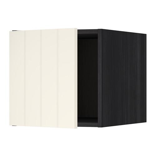 МЕТОД Верхний шкаф - под дерево черный, Хитарп белый с оттенком МЕТОД Верхний шкаф - под дерево черный, Хитарп белый с оттенком