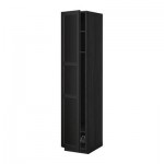 МЕТОД Выс шкаф с полками/проволоч корзин - 40x60x200 см, Лаксарби черно-коричневый, под дерево черный МЕТОД Выс шкаф с полками/проволоч корзин - 40x60x200 см, Лаксарби черно-коричневый, под дерево черный