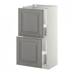 МЕТОД / ФОРВАРА Напольный шкаф с 2 ящиками - 40x37 см, Будбин серый, белый МЕТОД / ФОРВАРА Напольный шкаф с 2 ящиками - 40x37 см, Будбин серый, белый