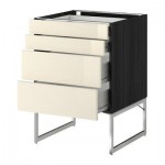 МЕТОД / ФОРВАРА Нплн шк 4 фронт/2 низк/2средн ящ - 60x60x60 см, Рингульт глянцевый кремовый, под дерево черный МЕТОД / ФОРВАРА Нплн шк 4 фронт/2 низк/2средн ящ - 60x60x60 см, Рингульт глянцевый кремовый, под дерево черный