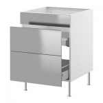 ФАКТУМ Напол шк п/мйк с 2 ящ/2 фрнт пнл - Рубрик нержавеющ сталь, 60 см ФАКТУМ Напол шк п/мйк с 2 ящ/2 фрнт пнл - Рубрик нержавеющ сталь, 60 см