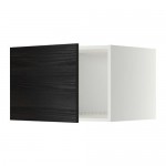 МЕТОД Верх шкаф на холодильн/морозильн - белый, Тингсрид под дерево черный, 60x40 см