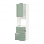 МЕТОД / МАКСИМЕРА Высокий шкаф д/духовки/дверь/3ящика - Калларп глянцевый светло-зеленый, 60x60x220 см МЕТОД / МАКСИМЕРА Высокий шкаф д/духовки/дверь/3ящика - Калларп глянцевый светло-зеленый, 60x60x220 см