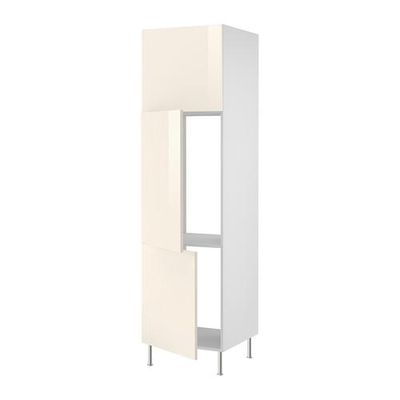 ФАКТУМ Выс шкаф для хол/мороз с 3 дверями - Абстракт кремовый, 60x233/57 см