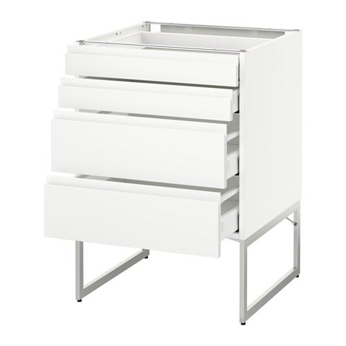 МЕТОД / МАКСИМЕРА Нплн шк 4 фронт/2 низк/2средн ящ - белый, Воксторп белый, 60x60x60 см МЕТОД / МАКСИМЕРА Нплн шк 4 фронт/2 низк/2средн ящ - белый, Воксторп белый, 60x60x60 см