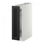 МЕТОД Напол шкаф/выдв внутр элем - Лаксарби черно-коричневый, белый