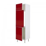 ФАКТУМ Выс шкаф для хол/мороз с 3 дверями - Абстракт красный, 60x211 см