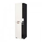 МЕТОД Высок шкаф д холодильн/мороз - 60x60x220 см, Мэрста белый, под дерево черный