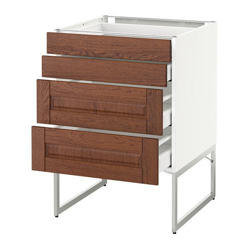 МЕТОД / МАКСИМЕРА Нплн шк 4 фронт/2 низк/2средн ящ - белый, Филипстад коричневый, 60x60x60 см МЕТОД / МАКСИМЕРА Нплн шк 4 фронт/2 низк/2средн ящ - белый, Филипстад коричневый, 60x60x60 см