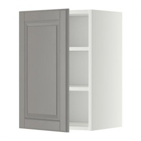 METOD шкаф навесной с полкой белый/Будбин серый 40x38.9x60 cm