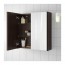 LILLÅNGEN зеркальный шкаф с 2 дверцами черно-коричневый 60x21x64 cm