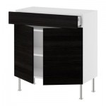 ФАКТУМ Напол шкаф/полки/ящик/2двери - Гношё черный, 80x37 см ФАКТУМ Напол шкаф/полки/ящик/2двери - Гношё черный, 80x37 см