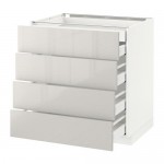 МЕТОД / МАКСИМЕРА Нплн шк 4фрнт/2нзк/3срд ящ - белый, Рингульт глянцевый светло-серый, 80x60 см МЕТОД / МАКСИМЕРА Нплн шк 4фрнт/2нзк/3срд ящ - белый, Рингульт глянцевый светло-серый, 80x60 см