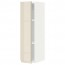 МЕТОД Шкаф навесной с полкой - белый, Воксторп глянцевый светло-бежевый, 20x80 см