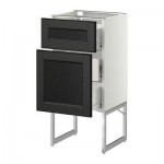 МЕТОД / ФОРВАРА Наполн шк 2 фрнт/3 средн ящ - 40x37x60 см, Лаксарби черно-коричневый, белый МЕТОД / ФОРВАРА Наполн шк 2 фрнт/3 средн ящ - 40x37x60 см, Лаксарби черно-коричневый, белый