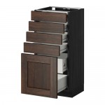 МЕТОД / ФОРВАРА Нплн шк 5фронт/4нзк/2срд ящ - под дерево черный, Эдсерум под дерево коричневый, 40x37 см МЕТОД / ФОРВАРА Нплн шк 5фронт/4нзк/2срд ящ - под дерево черный, Эдсерум под дерево коричневый, 40x37 см