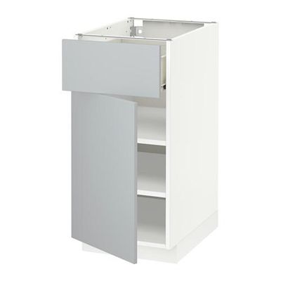 МЕТОД / ФОРВАРА Напольный шкаф с ящиком/дверью - 40x60 см, Веддинге серый, белый МЕТОД / ФОРВАРА Напольный шкаф с ящиком/дверью - 40x60 см, Веддинге серый, белый