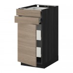 МЕТОД / ФОРВАРА Нплн шк двр/2фрнт/2нзк/2срд ящ - под дерево черный, Брокхульт под грецкий орех светло-серый, 40x60 см МЕТОД / ФОРВАРА Нплн шк двр/2фрнт/2нзк/2срд ящ - под дерево черный, Брокхульт под грецкий орех светло-серый, 40x60 см