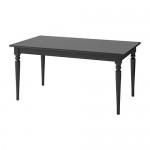 INGATORP раздвижной стол черный 87x74 cm