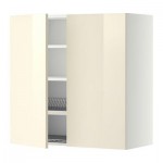 МЕТОД Навесной шкаф с посуд суш/2 дврц - 80x80 см, Рингульт глянцевый кремовый, белый МЕТОД Навесной шкаф с посуд суш/2 дврц - 80x80 см, Рингульт глянцевый кремовый, белый