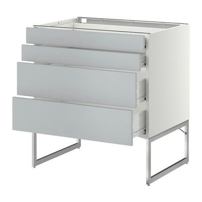 МЕТОД / ФОРВАРА Нплн шк 4 фронт/2 низк/2средн ящ - 80x60x60 см, Веддинге серый, белый МЕТОД / ФОРВАРА Нплн шк 4 фронт/2 низк/2средн ящ - 80x60x60 см, Веддинге серый, белый