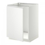 МЕТОД Напольный шкаф для раковины - Нодста белый/алюминий, белый