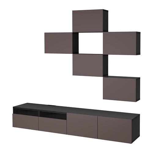 BESTÅ шкаф для ТВ, комбинация серый