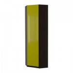 ПАКС Гардероб угловой - Фардаль глянцевый зеленый, черно-коричневый, 73/73x236 см, ПАКС Гардероб угловой - Фардаль глянцевый зеленый, черно-коричневый, 73/73x236 см,