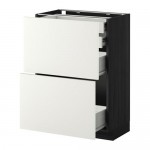 МЕТОД / ФОРВАРА Нплн шк 2фрнт/2низк/2 выс/2срдн ящ - под дерево черный, Хэггеби белый, 60x37 см МЕТОД / ФОРВАРА Нплн шк 2фрнт/2низк/2 выс/2срдн ящ - под дерево черный, Хэггеби белый, 60x37 см