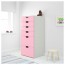 СТУВА Комбинация для хранения с ящиками - белый/розовый