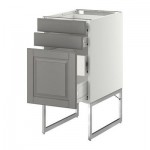 МЕТОД / ФОРВАРА Напольн шкаф 3фронт пнл/2низ/2ср ящ - 40x60x60 см, Будбин серый, белый МЕТОД / ФОРВАРА Напольн шкаф 3фронт пнл/2низ/2ср ящ - 40x60x60 см, Будбин серый, белый