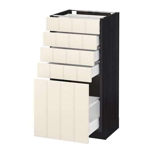 МЕТОД / МАКСИМЕРА Напольный шкаф с 5 ящиками - под дерево черный, Хитарп белый с оттенком, 40x37 см МЕТОД / МАКСИМЕРА Напольный шкаф с 5 ящиками - под дерево черный, Хитарп белый с оттенком, 40x37 см