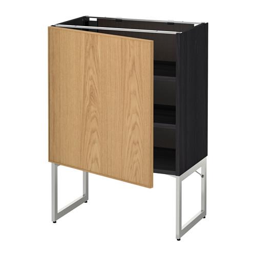 МЕТОД Напольный шкаф с полками - под дерево черный, Экестад дуб, 60x37x60 см МЕТОД Напольный шкаф с полками - под дерево черный, Экестад дуб, 60x37x60 см