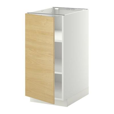 МЕТОД Напольный шкаф с полками - 40x60 см, Тингсрид под березу, белый