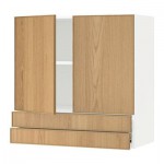 МЕТОД / ФОРВАРА Навесной шкаф/2дверцы/2ящика - 80x80 см, Экестад дуб, белый МЕТОД / ФОРВАРА Навесной шкаф/2дверцы/2ящика - 80x80 см, Экестад дуб, белый