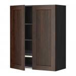 МЕТОД Навесной шкаф с посуд суш/2 дврц - под дерево черный, Эдсерум под дерево коричневый, 80x100 см МЕТОД Навесной шкаф с посуд суш/2 дврц - под дерево черный, Эдсерум под дерево коричневый, 80x100 см