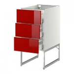 МЕТОД / МАКСИМЕРА Нплн шк 3 фрнт/3 средн ящика - 40x60x60 см, Рингульт глянцевый красный, белый МЕТОД / МАКСИМЕРА Нплн шк 3 фрнт/3 средн ящика - 40x60x60 см, Рингульт глянцевый красный, белый
