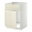 METOD напольный шкаф п-мойку с дв/фр пнл белый/Будбин белый с оттенком 60x61.9x88 cm