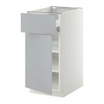 МЕТОД / ФОРВАРА Напольн шкаф с полкой/ящиком/дверью - белый, Веддинге серый, 40x60 см МЕТОД / ФОРВАРА Напольн шкаф с полкой/ящиком/дверью - белый, Веддинге серый, 40x60 см