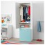 СТУВА / ФРИТИДС Гардероб с отделением д/игрушек - белый/голубой