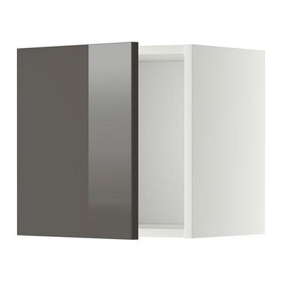 МЕТОД Шкаф навесной - 40x40 см, Рингульт глянцевый серый, белый