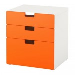 СТУВА Комод с 3 ящиками - оранжевый