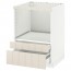 МЕТОД / МАКСИМЕРА Напольн шк д/комб СВЧ/ящики - белый, Хитарп белый с оттенком