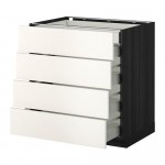 МЕТОД / МАКСИМЕРА Нплн шк 4фрнт/2нзк/3срд ящ - под дерево черный, Веддинге белый, 80x60 см МЕТОД / МАКСИМЕРА Нплн шк 4фрнт/2нзк/3срд ящ - под дерево черный, Веддинге белый, 80x60 см