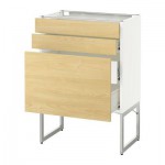 МЕТОД / ФОРВАРА Напольн шкаф 3фронт пнл/2низ/2ср ящ - 60x37x60 см, Тингсрид под березу, белый МЕТОД / ФОРВАРА Напольн шкаф 3фронт пнл/2низ/2ср ящ - 60x37x60 см, Тингсрид под березу, белый