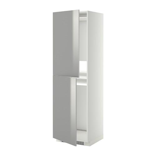 МЕТОД Высок шкаф д холодильн/мороз - белый, Гревста нержавеющ сталь, 60x60x200 см
