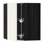 МЕТОД Угл нвсн шкф с вращающ секц - 68x80 см, Росдаль белый ясень, под дерево черный МЕТОД Угл нвсн шкф с вращающ секц - 68x80 см, Росдаль белый ясень, под дерево черный